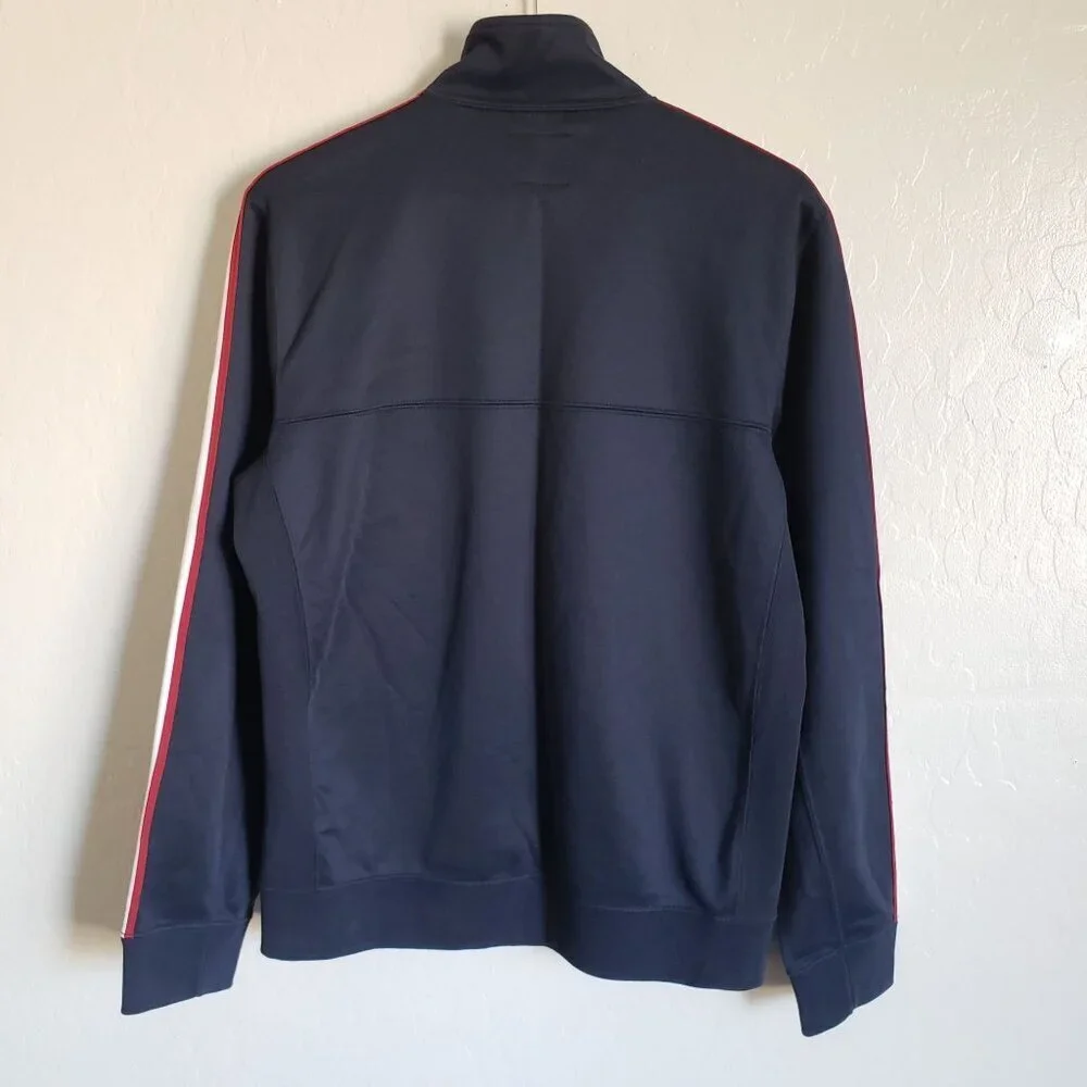 Abercrombie & Fitch Logo Tape Sleeve Tricot Track Jacket Blue Size Men's Small